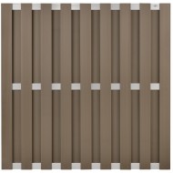 Design Schutting B180xH180cm "Bankirai" Composiet - Aluminium frame