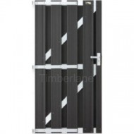 TopLine Tuindeur 90x200cm 'Antraciet' Composiet /Blank aluminium frame inkl. Hang- en sluitwerk