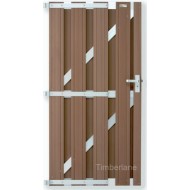 TopLine Tuindeur 90x200cm Bankirai Composiet inkl. Hang- en sluitwerk