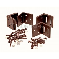 Set Ophangbeugels Aluminium Bruin voor Tuinscherm inkl. rvs schroeven