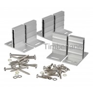 T- Set Ophangbeugels aluminium voor Tuinscherm inkl.schroeven