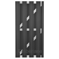 TopLine Tuindeur 90x180cm 'Antraciet' Composiet- / blank aluminium frame 